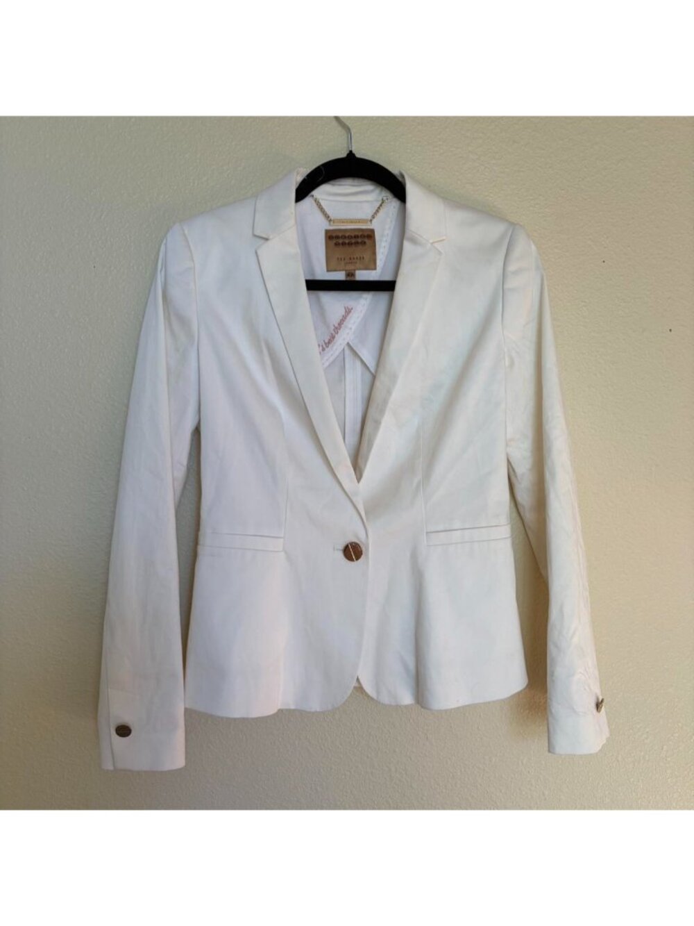 Ted Baker white blazer there are some stains as pictured size 2